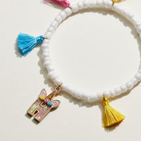 Kids Initial Tassel Bracelet