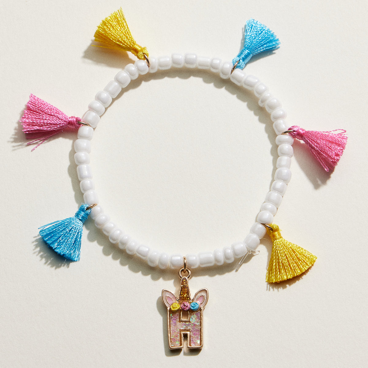 Kids Initial Tassel Bracelet