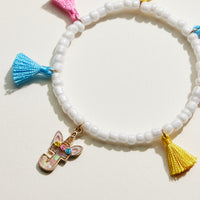 Kids Initial Tassel Bracelet