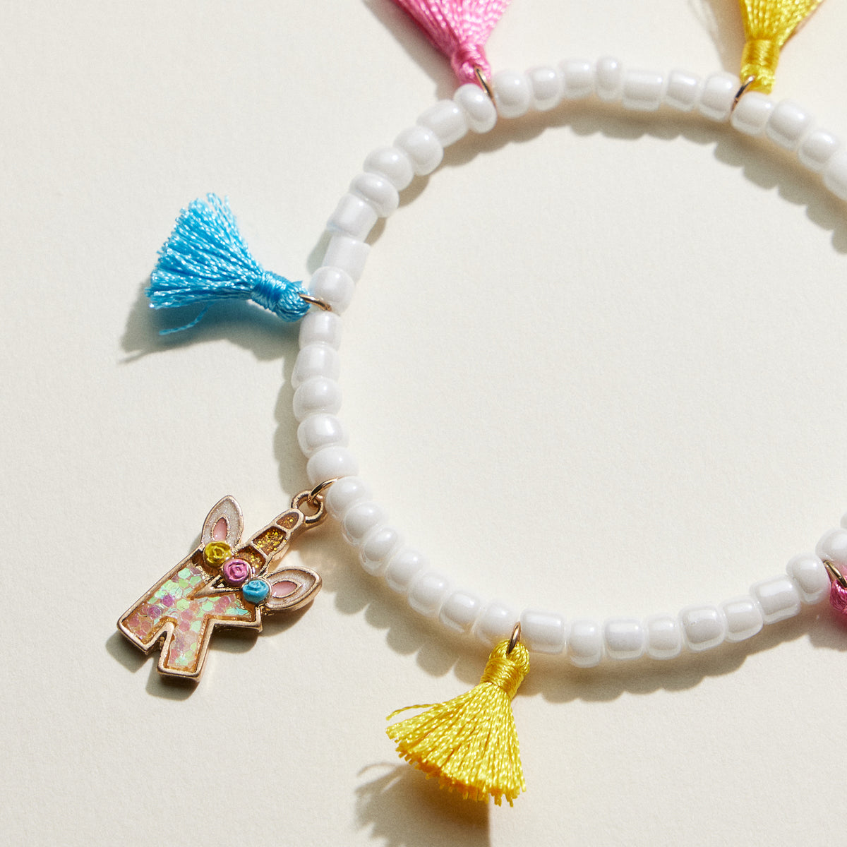 Kids Initial Tassel Bracelet