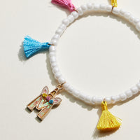 Kids Initial Tassel Bracelet