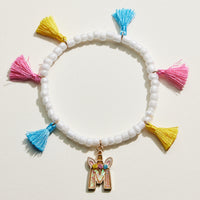Kids Initial Tassel Bracelet