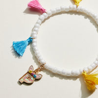 Kids Initial Tassel Bracelet