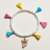 Kids Initial Tassel Bracelet