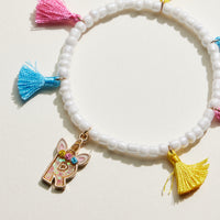 Kids Initial Tassel Bracelet