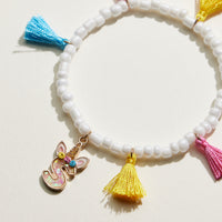 Kids Initial Tassel Bracelet