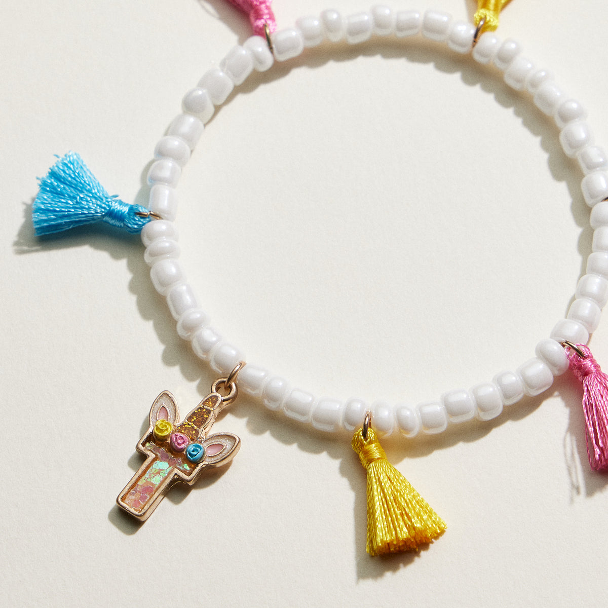 Kids Initial Tassel Bracelet
