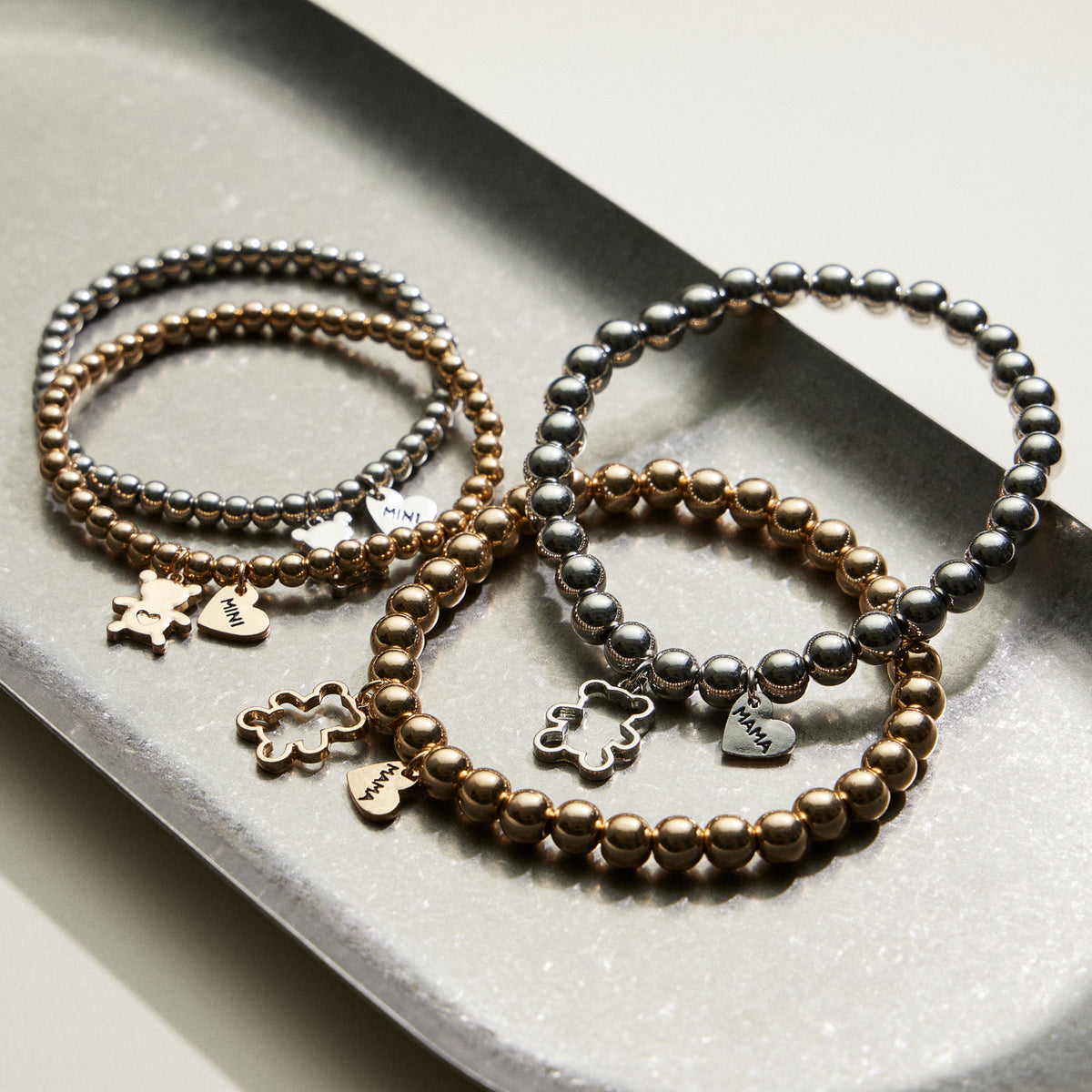 Mama & Mini Teddy Bear Bracelet Set