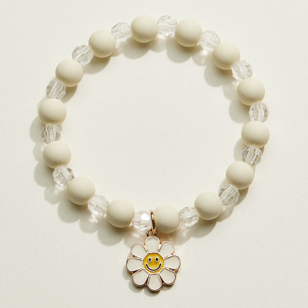 Acrylic Beaded Smiley Daisy Kids Bracelet Set | Kids Beaded Jewelry