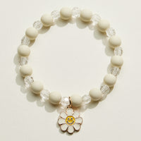 Acrylic Beaded Smiley Daisy Kids Bracelet Set | Kids Beaded Jewelry