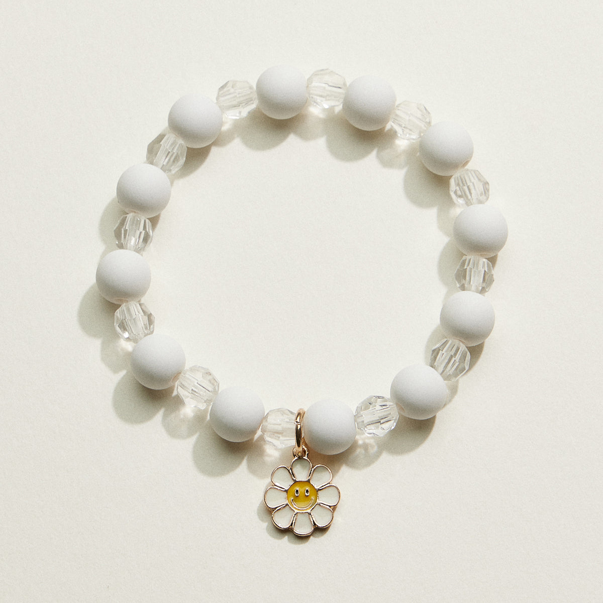 Acrylic Beaded Smiley Daisy Kids Bracelet Set | Kids Beaded Jewelry