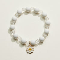 Acrylic Beaded Smiley Daisy Kids Bracelet Set | Kids Beaded Jewelry