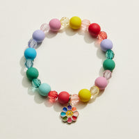 Acrylic Beaded Smiley Daisy Kids Bracelet Set | Kids Beaded Jewelry