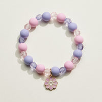 Acrylic Beaded Smiley Daisy Kids Bracelet Set | Kids Beaded Jewelry