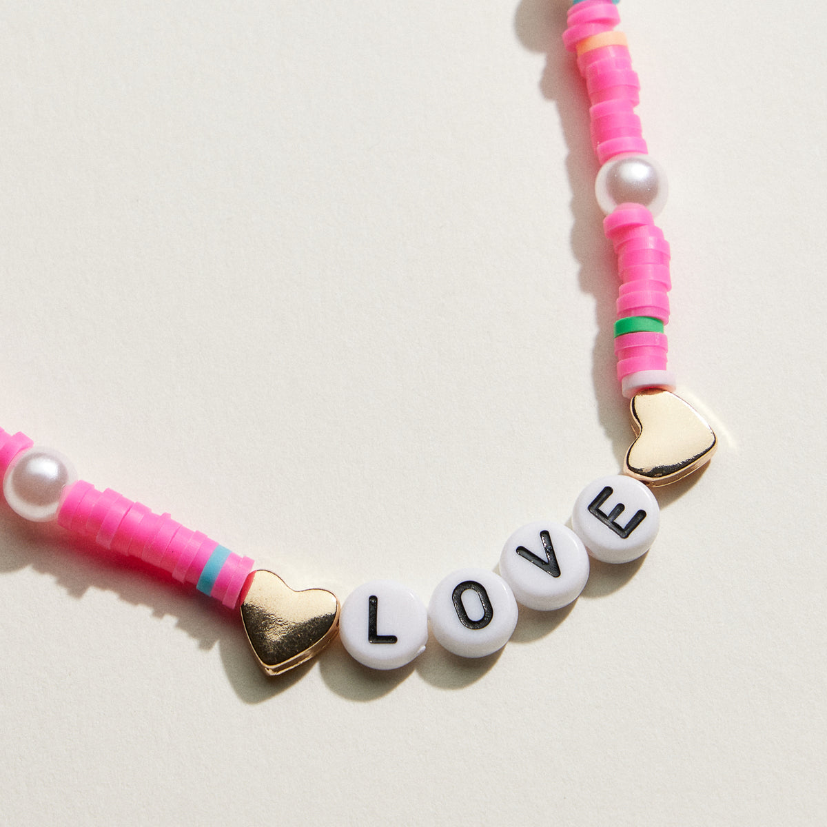 Heishi Bead Kids Word Necklace | Kids Beaded Jewelry