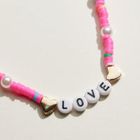 Heishi Bead Kids Word Necklace | Kids Beaded Jewelry