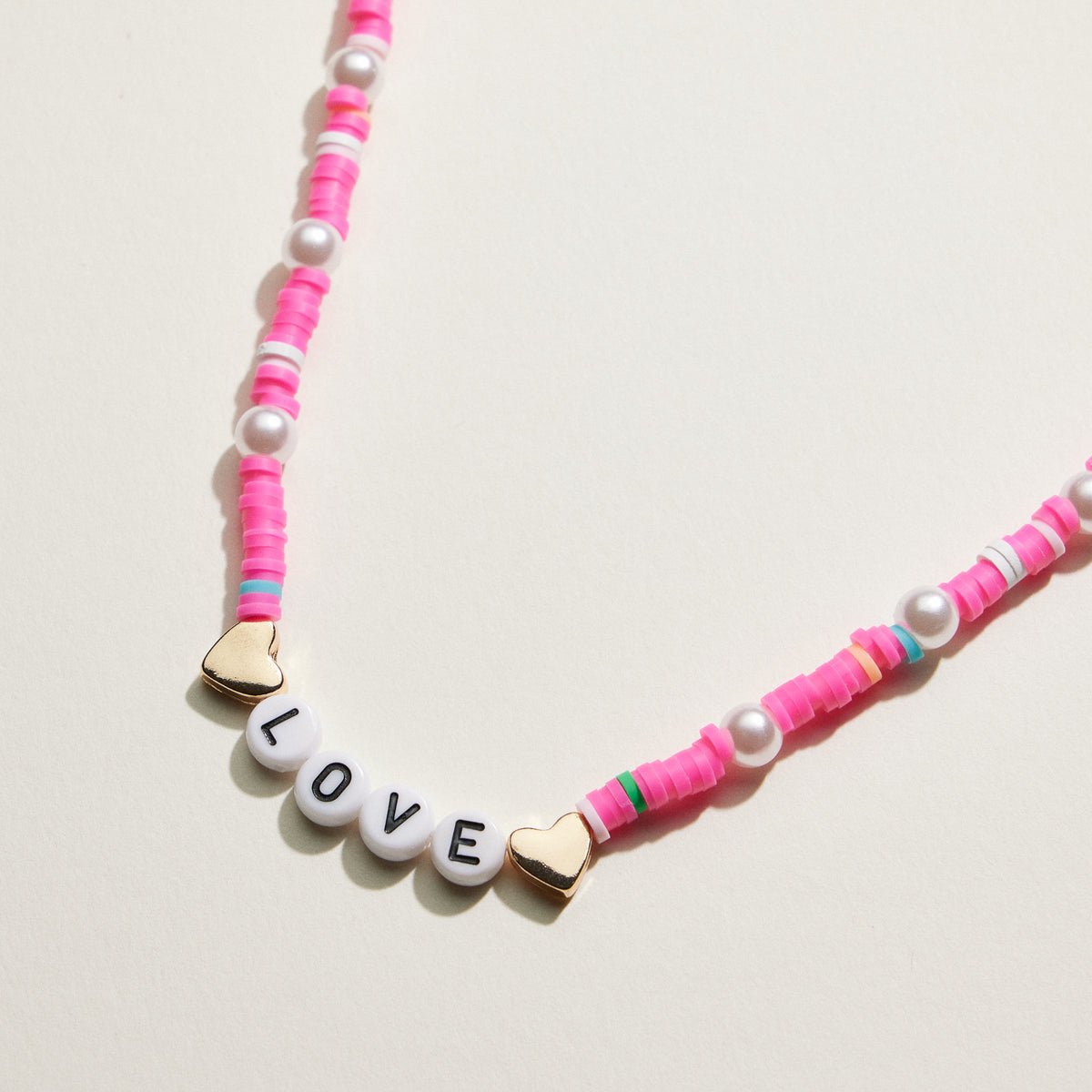 Heishi Bead Kids Word Necklace | Kids Beaded Jewelry