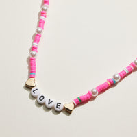 Heishi Bead Kids Word Necklace | Kids Beaded Jewelry