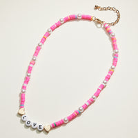 Heishi Bead Kids Word Necklace | Kids Beaded Jewelry