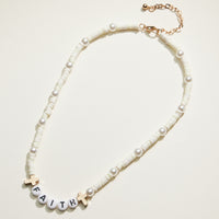 Heishi Bead Kids Word Necklace | Kids Beaded Jewelry