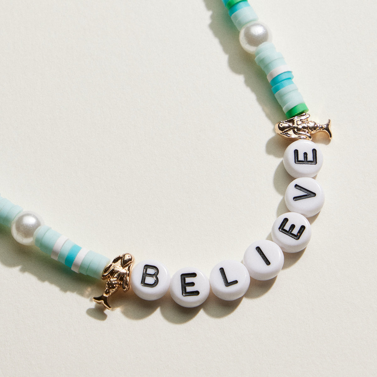 Heishi Bead Kids Word Necklace | Kids Beaded Jewelry