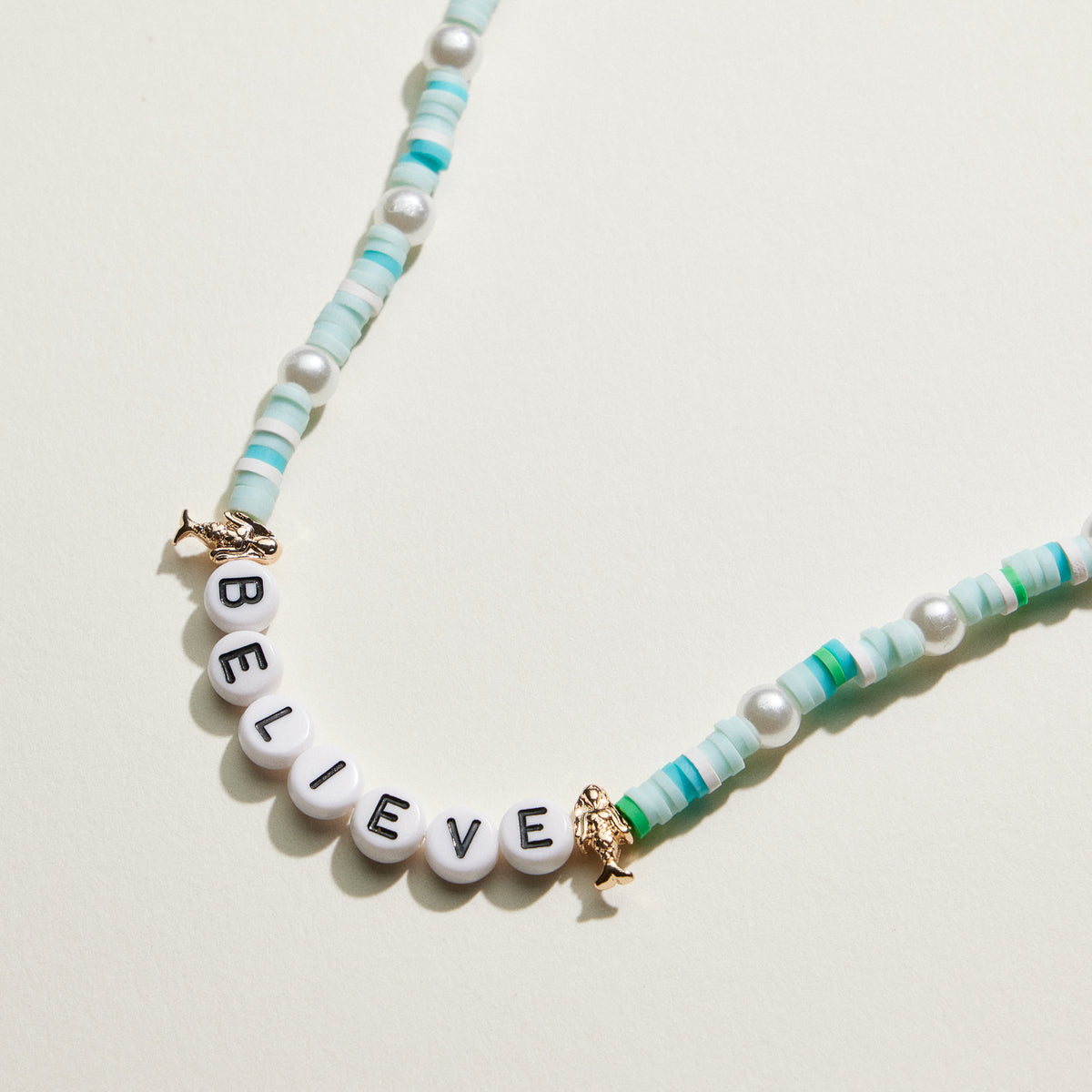 Heishi Bead Kids Word Necklace | Kids Beaded Jewelry