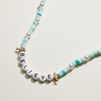 Heishi Bead Kids Word Necklace | Kids Beaded Jewelry