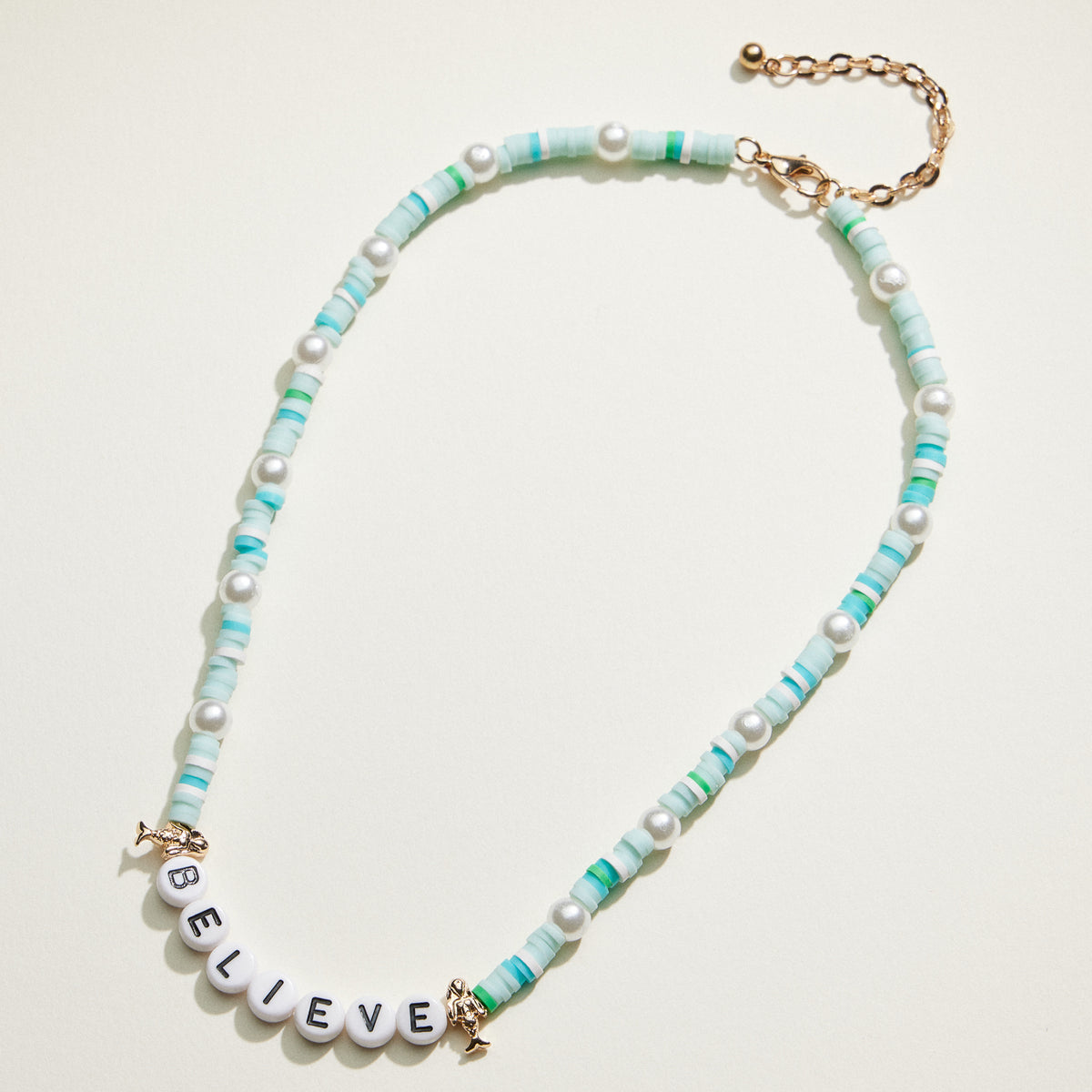 Heishi Bead Kids Word Necklace | Kids Beaded Jewelry