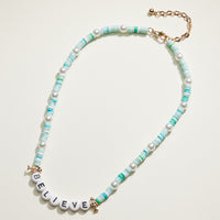 Heishi Bead Kids Word Necklace | Kids Beaded Jewelry