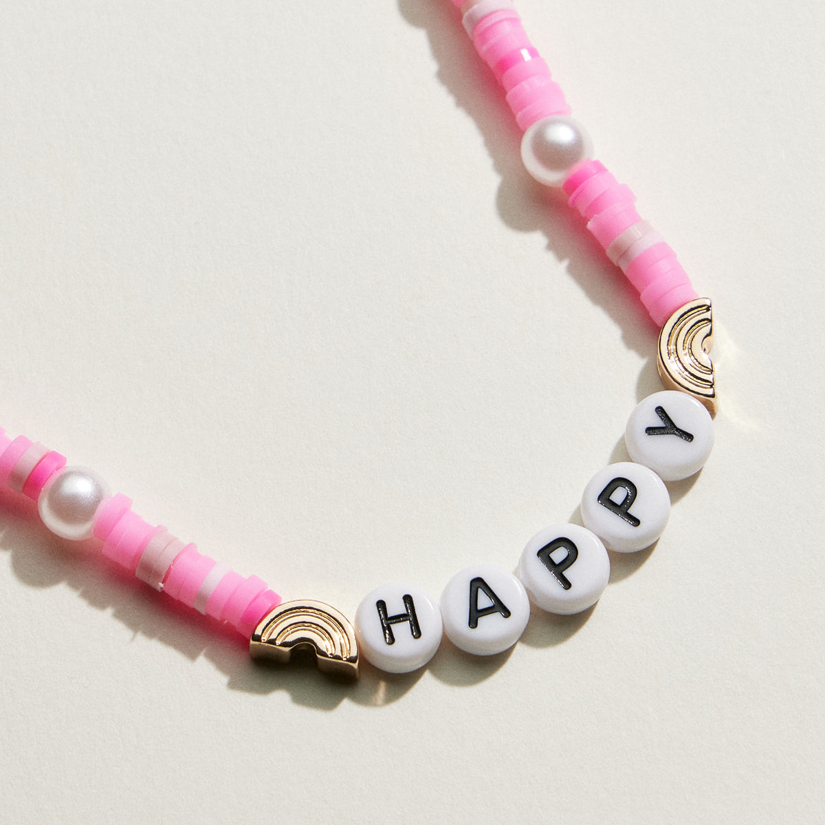 Heishi Bead Kids Word Necklace | Kids Beaded Jewelry