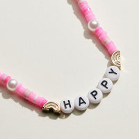 Heishi Bead Kids Word Necklace | Kids Beaded Jewelry