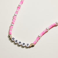 Heishi Bead Kids Word Necklace | Kids Beaded Jewelry