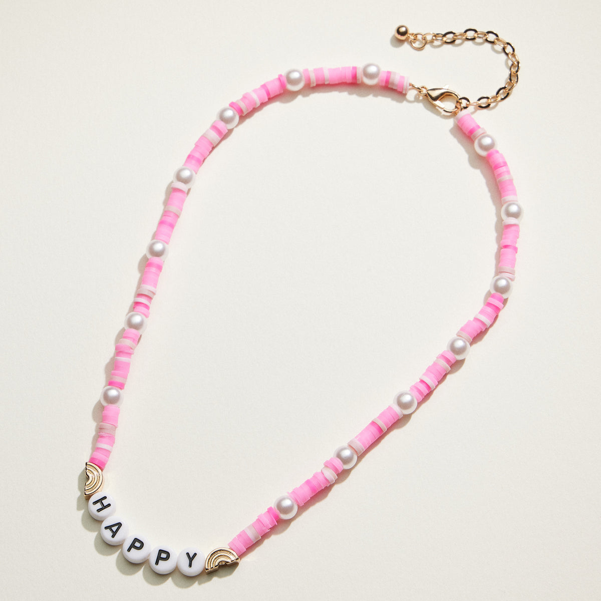 Heishi Bead Kids Word Necklace | Kids Beaded Jewelry