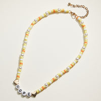 Heishi Bead Kids Word Necklace | Kids Beaded Jewelry