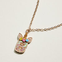 Kids Unicorn Initial Necklace | Personalized Letter Charm Necklace