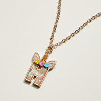Kids Unicorn Initial Necklace | Personalized Letter Charm Necklace
