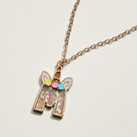 Kids Unicorn Initial Necklace | Personalized Letter Charm Necklace