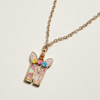 Kids Unicorn Initial Necklace | Personalized Letter Charm Necklace
