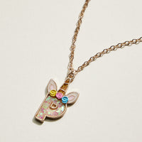 Kids Unicorn Initial Necklace | Personalized Letter Charm Necklace