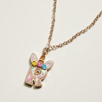 Kids Unicorn Initial Necklace | Personalized Letter Charm Necklace