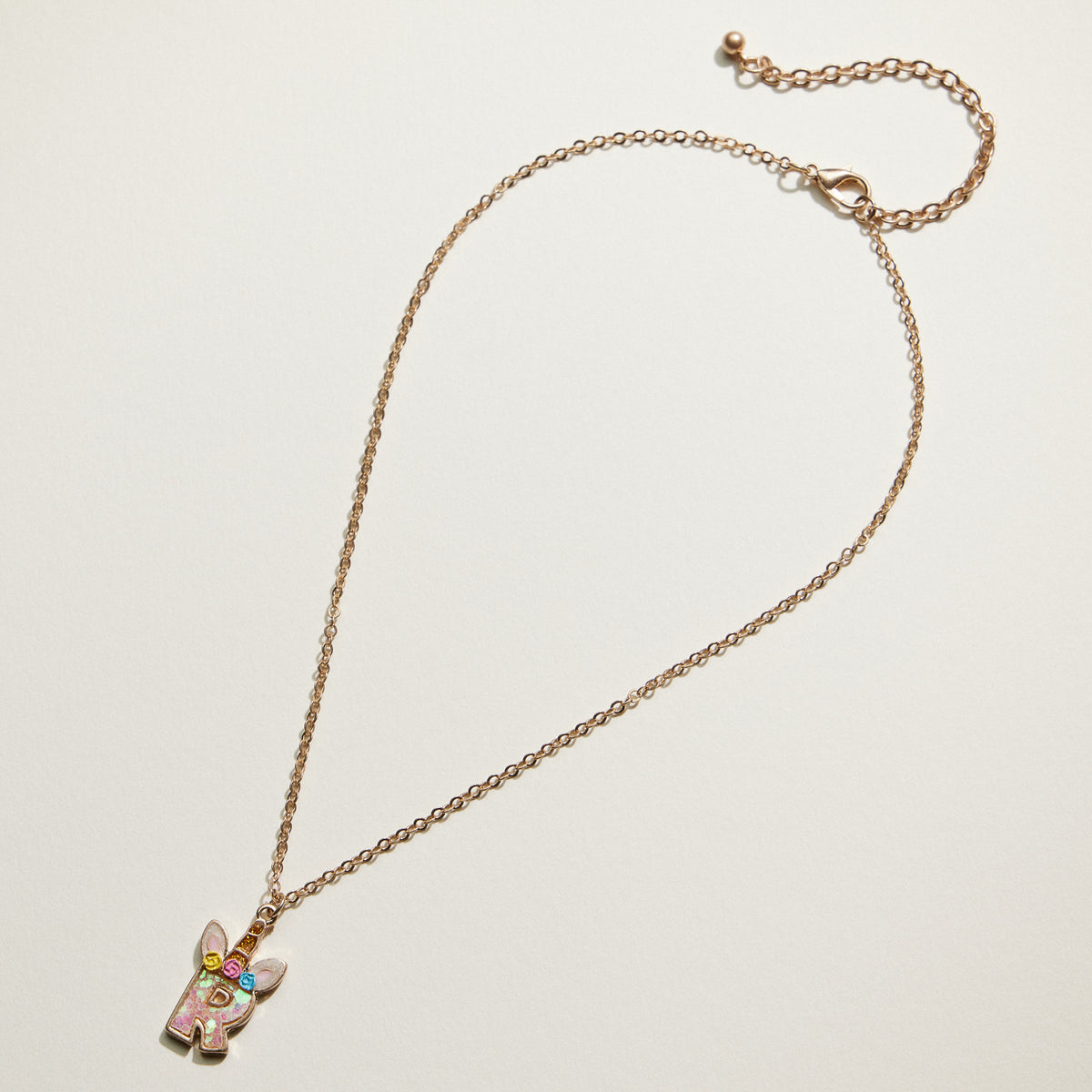 Kids Unicorn Initial Necklace | Personalized Letter Charm Necklace