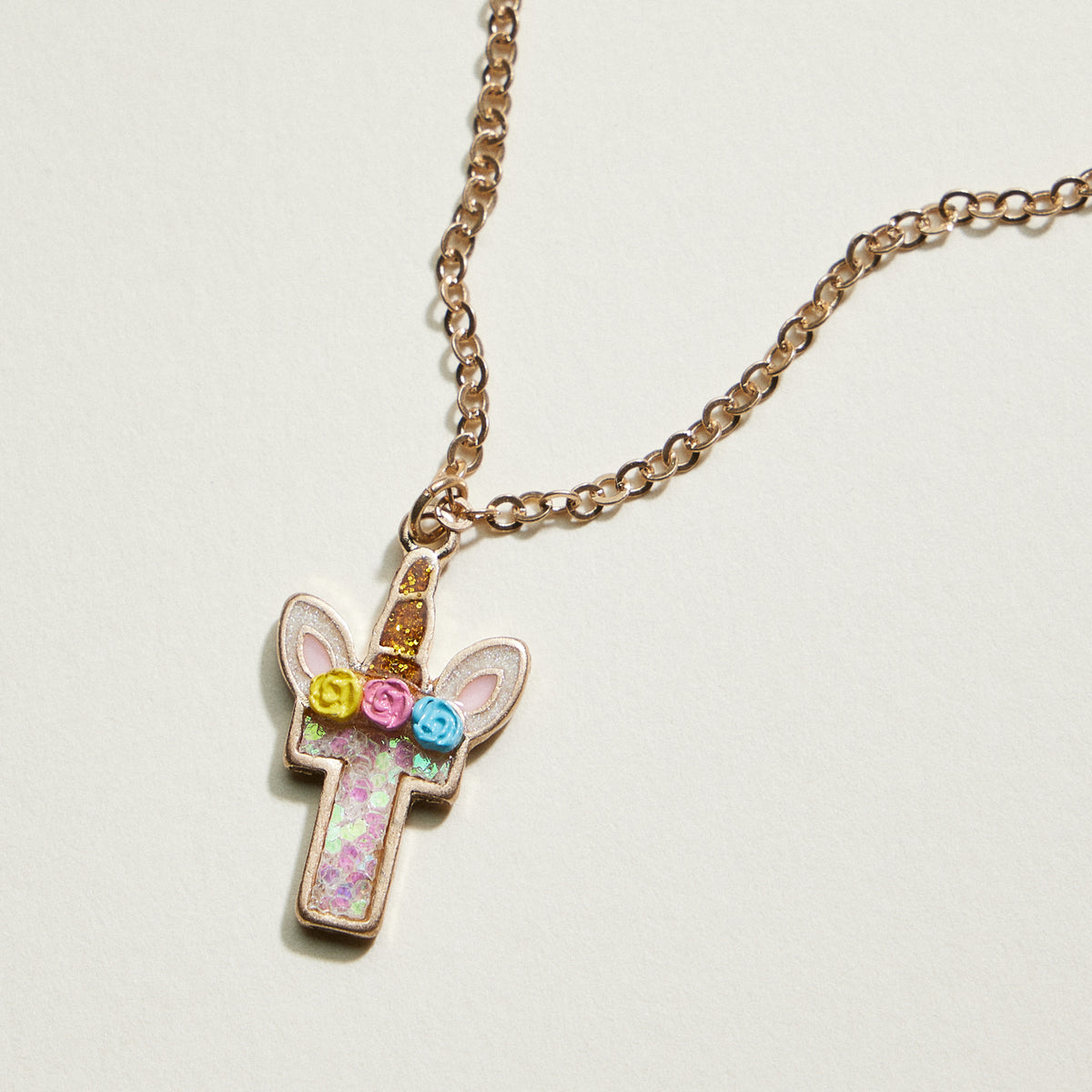 Kids Unicorn Initial Necklace | Personalized Letter Charm Necklace