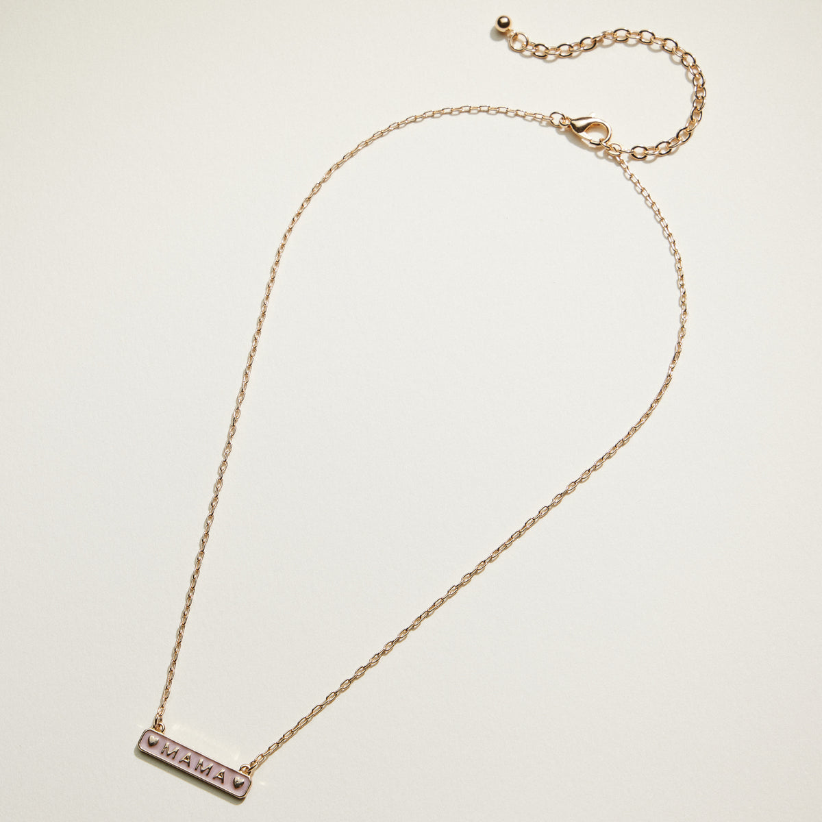 Mom & Mini Matching Enamel Bar Necklace Set, Gold Tone (2-Piece Set)