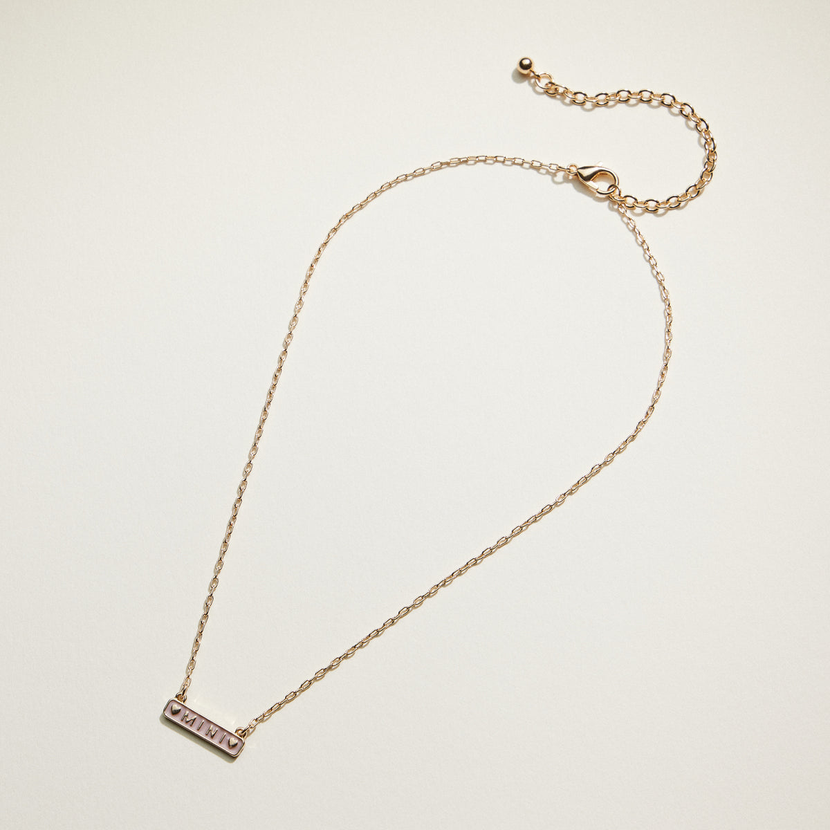Mom & Mini Matching Enamel Bar Necklace Set, Gold Tone (2-Piece Set)
