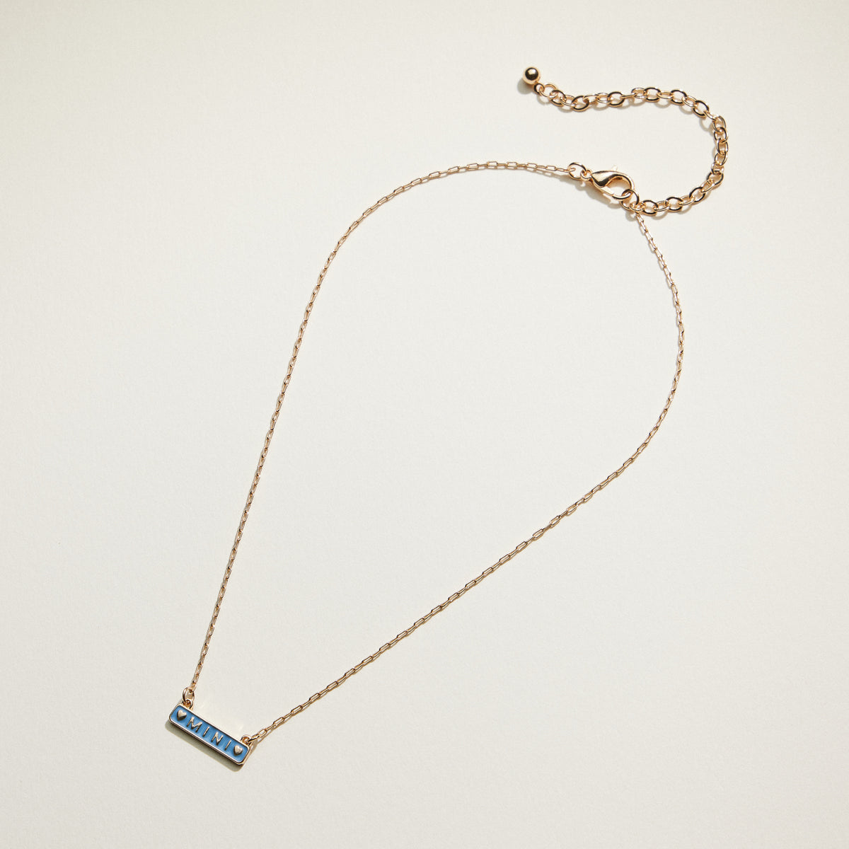 Mom & Mini Matching Enamel Bar Necklace Set, Gold Tone (2-Piece Set)