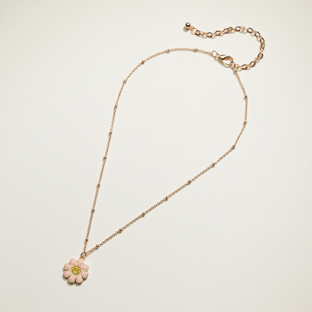 Enamel Smiley Daisy Mom & Child Necklace Set | Mama Mini Jewelry