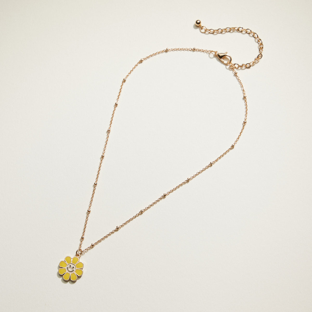 Enamel Smiley Daisy Mom & Child Necklace Set | Mama Mini Jewelry