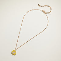 Enamel Smiley Daisy Mom & Child Necklace Set | Mama Mini Jewelry