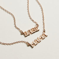 Enamel Mama and Babe Bar Necklace Set | Mama Mini Jewelry