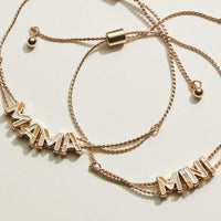 Mixed Colored Enamel Mama & Mini Bracelet Set | Mama Mini Jewelry